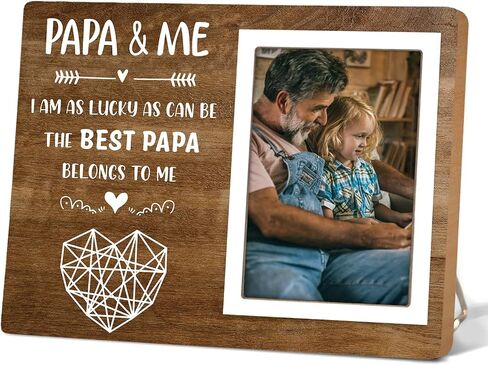 Grandpa Picture Frame, PaPa Photo Frame, Gift for Grandpa Papa from Grandson Granddaughter,Papa Gifts from Grandkids, Birthday, Christmas, Father's Day, PAPA & ME 4x6 Photo12P112 in Kuwait