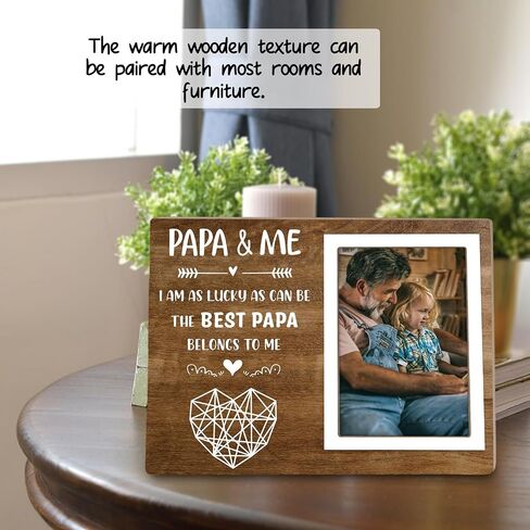 Grandpa Picture Frame, PaPa Photo Frame, Gift for Grandpa Papa from Grandson Granddaughter,Papa Gifts from Grandkids, Birthday, Christmas, Father's Day, PAPA & ME 4x6 Photo12P112 in Kuwait