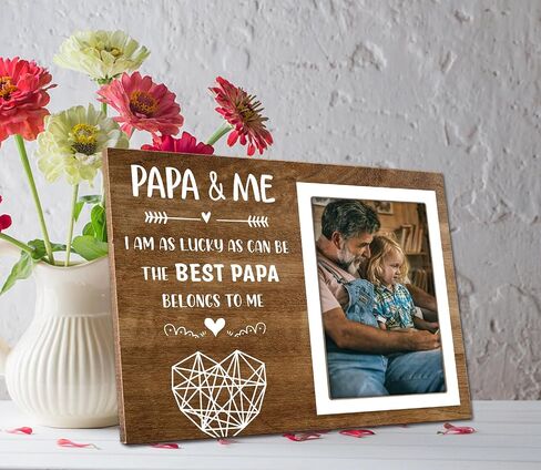 Grandpa Picture Frame, PaPa Photo Frame, Gift for Grandpa Papa from Grandson Granddaughter,Papa Gifts from Grandkids, Birthday, Christmas, Father's Day, PAPA & ME 4x6 Photo12P112 in Kuwait