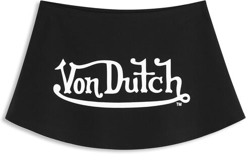 Von Dutch Women's Mini Skirt — Y2K High-Waist Bodycon Short Skirt with Logo Branding and Soft Stretch Fit in Saudi Arabia