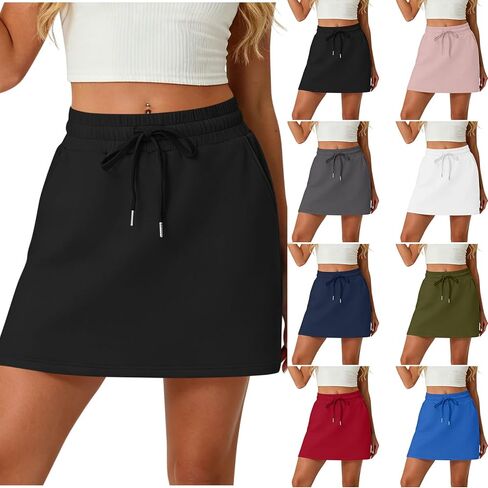 Skorts for Women 2026 Trendy High Waisted Stretch Summer Casual Skort with Built in Shorts Pockets Work Office in Saudi Arabia