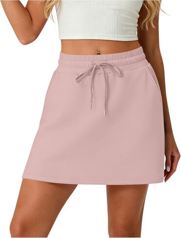 Skorts for Women 2026 Trendy High Waisted Stretch Summer Casual Skort with Built in Shorts Pockets Work Office in Saudi Arabia