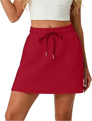 Skorts for Women 2026 Trendy High Waisted Stretch Summer Casual Skort with Built in Shorts Pockets Work Office in Saudi Arabia