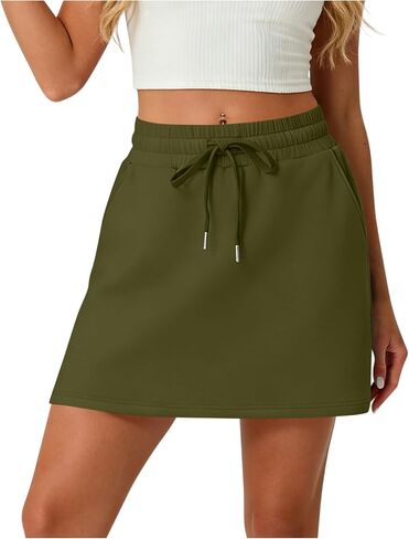 Skorts for Women 2026 Trendy High Waisted Stretch Summer Casual Skort with Built in Shorts Pockets Work Office in Saudi Arabia