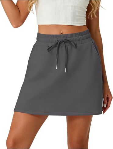 Skorts for Women 2026 Trendy High Waisted Stretch Summer Casual Skort with Built in Shorts Pockets Work Office in Saudi Arabia
