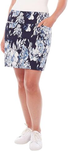 S.C. & CO. Ladies' Tummy Control Skort (L, Navy Floral) in Kuwait