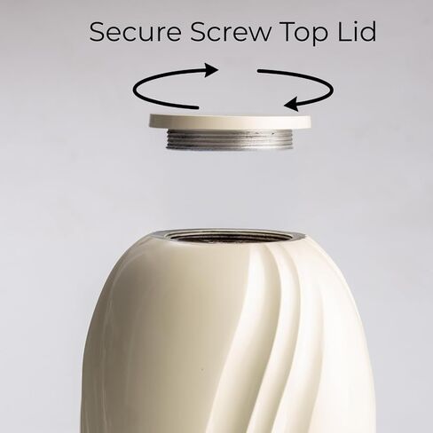 GR8 Keepsakes Lotus Modern Ivory Cremation Urn for Human Ashes Adult | Architect Designed, Premium Aluminum, Large Adult Urn, Soft Ivory Finish, Secure Screw-Top Lid, For Home Display in Saudi Arabia