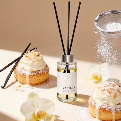 Reed Diffuser Set of 3, Jasmine, Lavender & Vanilla Scented Oil Diffusers with 15 Reeds, Long-Lasting Home Fragrance for Bedroom & Bathroom Decor, 1.7 fl oz Each, Total 5.1 oz in Saudi Arabia