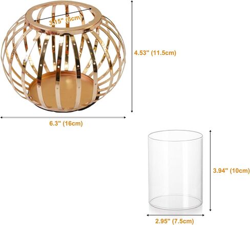 Hurricane Candle Holders for Pillar Candles - Lantern Candlestick Holder with Clear Glass Sleeve, 2 PCS Elegant Decorative Candleholders for Dining Table Centerpiece Home Decor, 2PCS, Black in Saudi Arabia