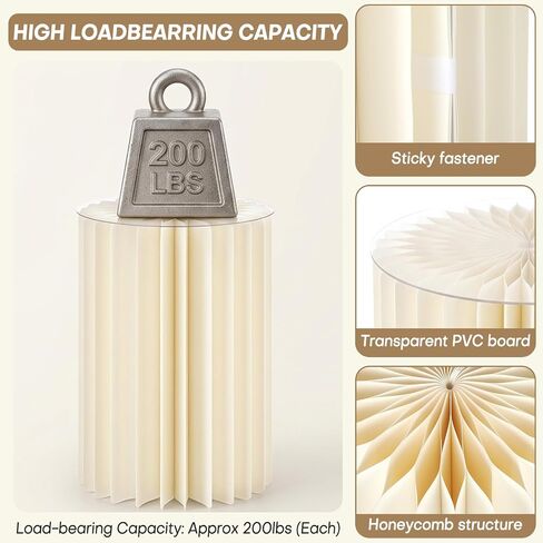 5 Pack Cylinder Stands for Party 15.7" 23.6" 31.5" Height Foldable Cardboard Tall Columns Cylinder Tables Round Cake Pedestal Stands Display Plinth Pillar for Wedding Birthday Party Decor (White) in Saudi Arabia