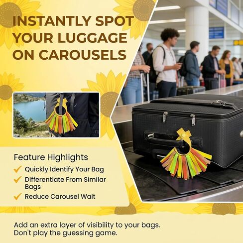 2 Pcs Luggage Pom Poms for Suitcases,Funny Luggage Identifiers - Stylish and Functional Luggage Identifiers with Button Design,Cute Luggage Tags,Travel Accessories (Yellow) in Saudi Arabia
