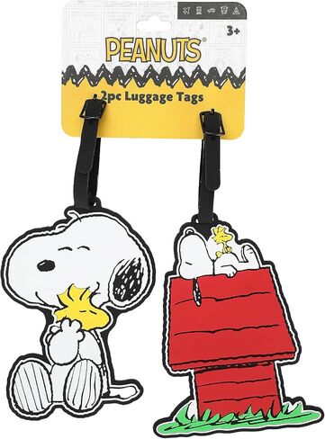 Peanuts Snoopy and Woodstock 2pk Luggage Tags for Travel and Everyday Use in Kuwait
