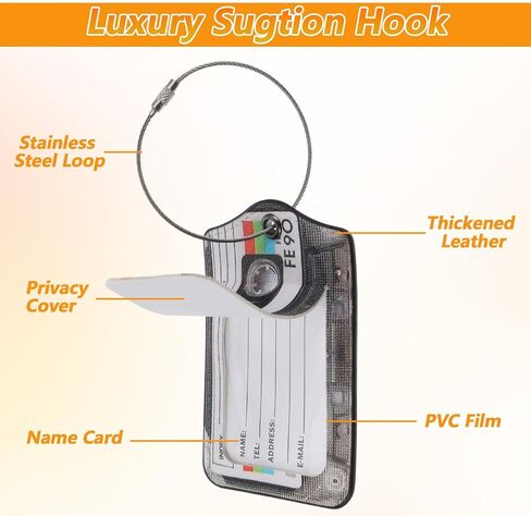 3pcs Funny Luggage Tag, Leather Cassette Tape Luggage Tags, Novelty Luggages Tags with Privacy Cover and Address Card for Boarding Pass Women & Men in Saudi Arabia