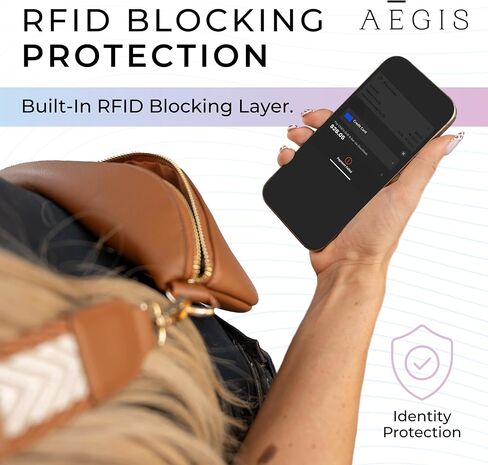 Leather RFID Anti Theft Sling Bag for Women, Pickpocket Proof Travel Crossbody Bag, RFID Blocking Crossbody Purse for Women in Kuwait