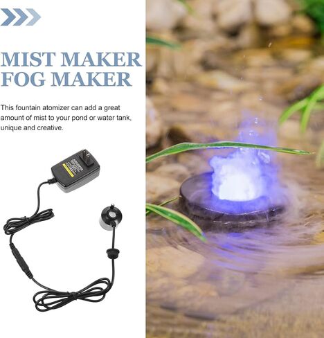 Beavorty صانع الضباب الإلكتروني آلة الضباب 3.6 سنتيمتر بركة صغيرة مستر الولايات المتحدة التوصيل Ac110v للداخلية في الهواء الطلق حديقة الحديقة نافورة الماء in Kuwait