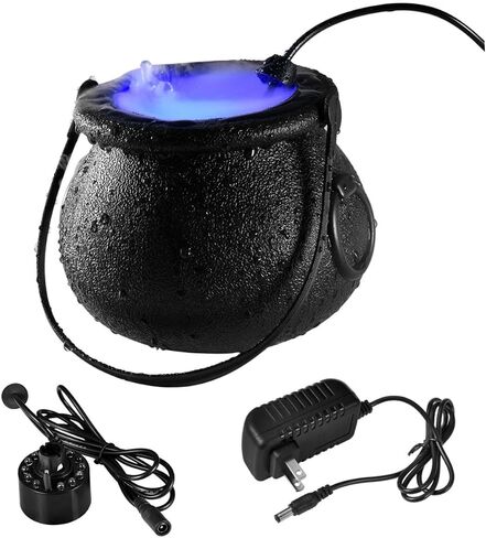 Toyvian 16w Frosted Jar Mist Maker Fog Machine Water Fountain Fogger with US Plug for Halloween Party Indoor Fountain Decoration in Kuwait