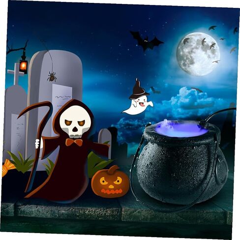 Toyvian 16w Frosted Jar Mist Maker Fog Machine Water Fountain Fogger with US Plug for Halloween Party Indoor Fountain Decoration in Kuwait