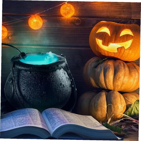Toyvian 16w Frosted Jar Mist Maker Fog Machine Water Fountain Fogger with US Plug for Halloween Party Indoor Fountain Decoration in Kuwait