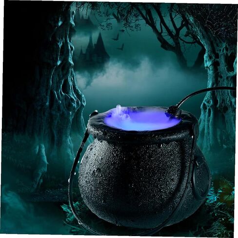 Toyvian 16w Frosted Jar Mist Maker Fog Machine Water Fountain Fogger with US Plug for Halloween Party Indoor Fountain Decoration in Kuwait