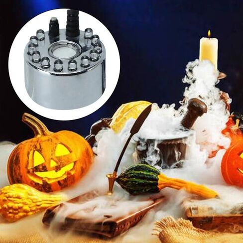 Atomizer Mini LED Pumpkin Light Fogger Christmas Easter Water Fountain Pond Fog Machine Halloween Decoration Halloween Mist Maker(UK Plug) in Kuwait