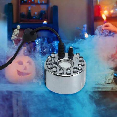 Atomizer Mini LED Pumpkin Light Fogger Christmas Easter Water Fountain Pond Fog Machine Halloween Decoration Halloween Mist Maker(UK Plug) in Kuwait