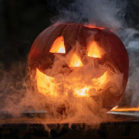 Atomizer Mini LED Pumpkin Light Fogger Christmas Easter Water Fountain Pond Fog Machine Halloween Decoration Halloween Mist Maker(UK Plug) in Kuwait