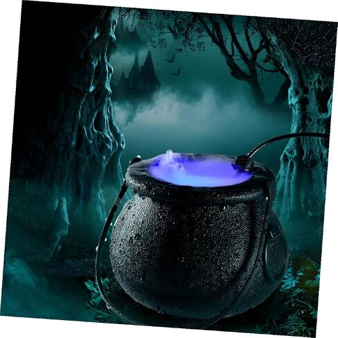 FOMIYES 16w Frosted Jar Mist Maker Ultrasonic Fog Machine with US Plug, Water Fountain Fogger for Halloween Party Decorations and Indoor Home Use in Saudi Arabia