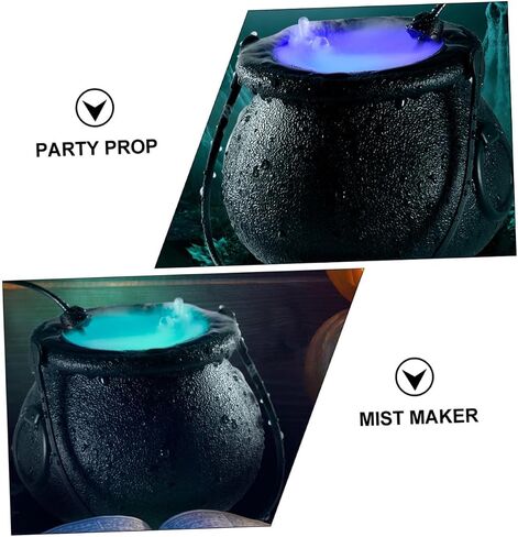 FOMIYES 16w Frosted Jar Mist Maker Ultrasonic Fog Machine with US Plug, Water Fountain Fogger for Halloween Party Decorations and Indoor Home Use in Saudi Arabia