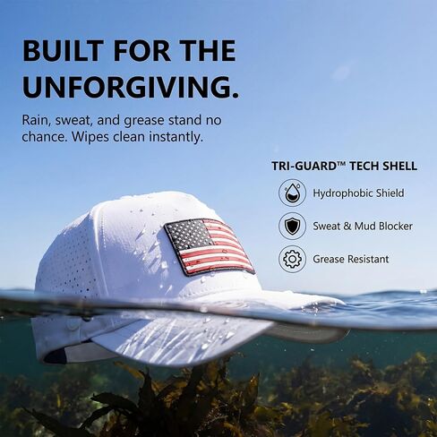 TOP-EX Performance Baseball Hat for Men Water Resistant Golf Cap Running Cooling Snapback Laser Perforated in Kuwait