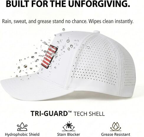 TOP-EX Performance Baseball Hat for Men Water Resistant Golf Cap Running Cooling Snapback Laser Perforated in Kuwait