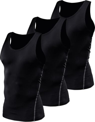 Men's Athletic Sports Compression Tank Top Under Base Layer Shirts in Kuwait