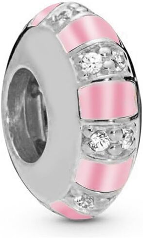 10 Pack Silver Charms for Pandora Bracelets and Necklaces Charms for Women CZ Pendant Jewelry Charm Set in Kuwait