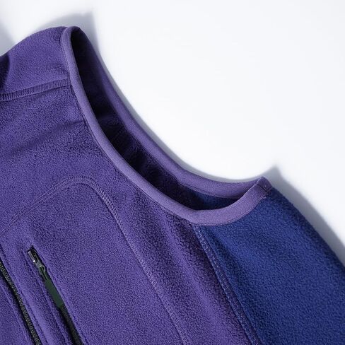 Women's Fleece Vest, Full-Zip Sleeveless Gilet with Stand Collar and Zipper Pockets, Warm Lightweight Jacket in Kuwait