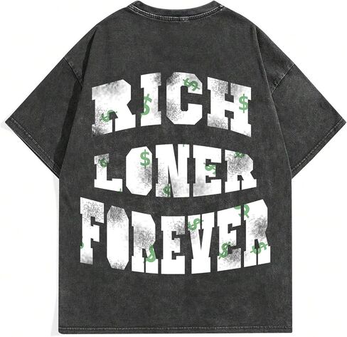 Graphic Tees Men Acid Washed Y2K Gothic Vintage Oversized Streetwear Cotton Short Sleeve T-Shirt Tops in Saudi Arabia