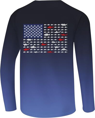 Men's Fishing Swim Shirt UPF 50+ Rash Guard Long Sleeve Quick Dry Lightweight Athletic Shirt for Beach Hiking in Kuwait