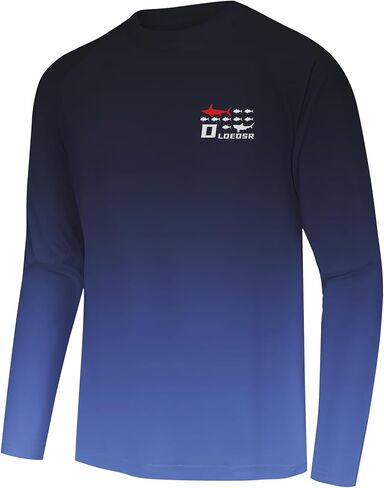 Men's Fishing Swim Shirt UPF 50+ Rash Guard Long Sleeve Quick Dry Lightweight Athletic Shirt for Beach Hiking in Kuwait