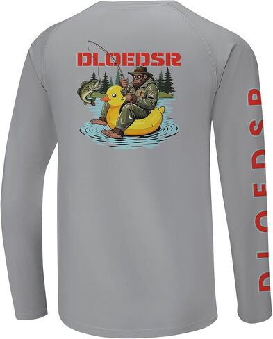 Men's Fishing Swim Shirt UPF 50+ Rash Guard Long Sleeve Quick Dry Lightweight Athletic Shirt for Beach Hiking in Kuwait