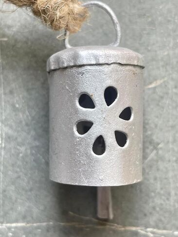 Set of 10 Handmade Silver Bells Rustic Metal Decorative Bells, Mini Cowbells, Antique Hanging Ornaments for Christmas, Vintage Bell for DIY Craft and Wind Chimes Making, Jingle Bell Farmhouse Decor in Saudi Arabia