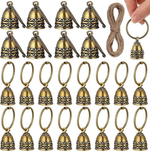 24 قطعة من أجراس النحاس النقي المصنوعة يدويًا، أجراس صغيرة للحرف اليدوية، أجراس الرياح للمنزل، أجراس الأبواب أو أجراس الديكور لديكورات الزفاف، زينة عيد الميلاد in Kuwait