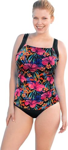 AQUAMORE Chlorine Resistant Scoop Neck Tankini Top in Saudi Arabia