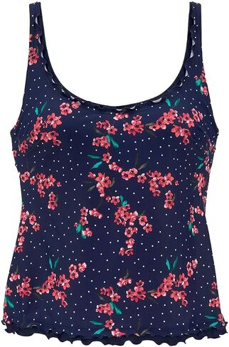 قميص LASCANA النسائي Blossom Underwire Tankini - ملابس سباحة زهرية مع دعم in Kuwait