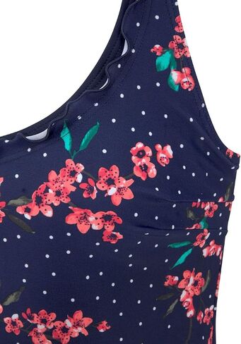 قميص LASCANA النسائي Blossom Underwire Tankini - ملابس سباحة زهرية مع دعم in Kuwait