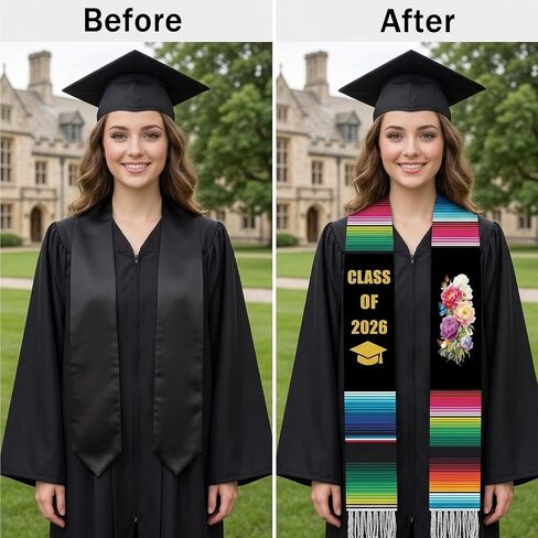 Mexico Graduation Stole Class of 2026 Graduation Honor Stole, Mexican American Senior 2026 Graduation Sash in Saudi Arabia