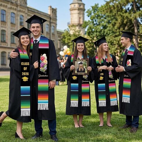 Mexico Graduation Stole Class of 2026 Graduation Honor Stole, Mexican American Senior 2026 Graduation Sash in Saudi Arabia