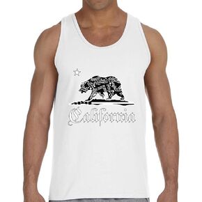 Vizor California Bear Tank Top Men's California Bandana Tank Cali Muscle Shirt in Saudi Arabia