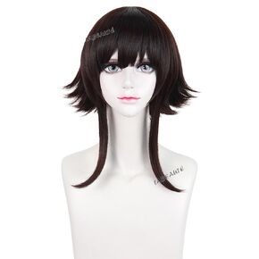 LABEAUTE Brown Cosplay Wig Short Bob Heat Resistant Synthetic Costume Wig Pre-Styled Costume Hair for Halloween Party Convention in Saudi Arabia