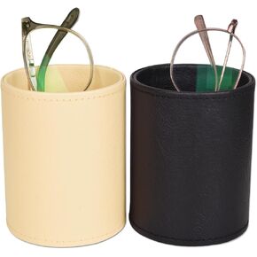 PU Leather Eyeglasses Stand for Desktop Glasses Holder Organizer Non-Slip Sunglasses Stand Nightstand for Home 2 Pack in Saudi Arabia