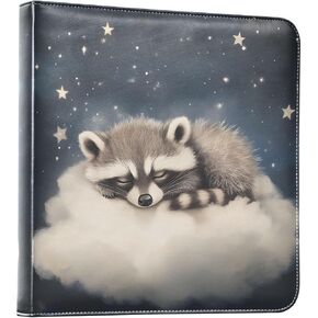 JIPONI Raccoon Starry Sky Large Photo Album, DIY Leather Cover Scrapbook Albums for 4x6 5x7 6x8 Pictures, Self Adhesive Memory Book for Wedding, Baby, Family in Saudi Arabia