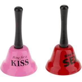 2 Pieces Metal Hand Bell Ring for Sex/Kiss Bell Call Bell for Family Loves in Saudi Arabia