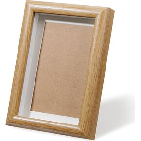 Ouligay 4x6 Small Shadow Box Frame 1.5cm Deep Lapel Pin Display Case, Enamel Pin Display Frame for Flower Pressing, Memorabilia, Wedding Memories, Pins, Awards, Crafts, Tickets and Photos, Walnut in Saudi Arabia